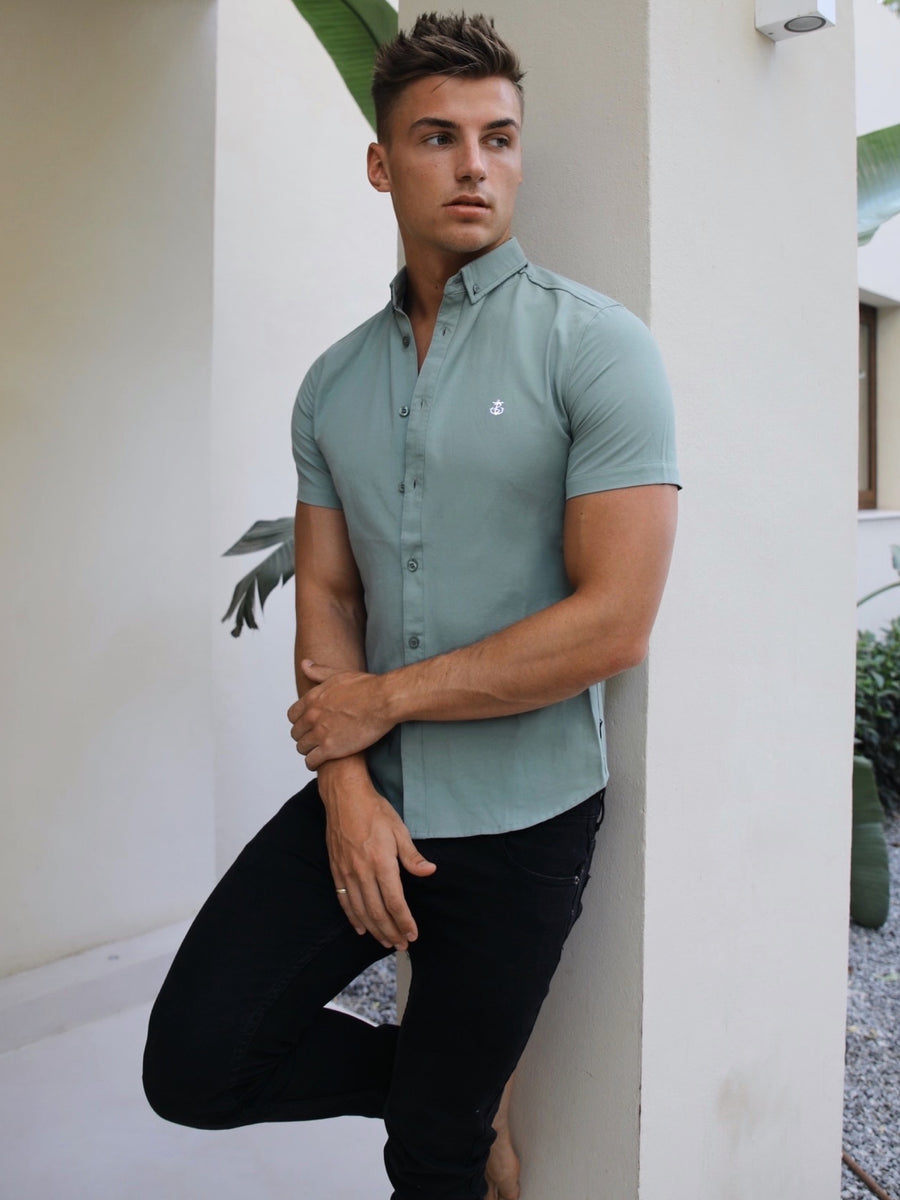 Blakely Clothing Pretoria Mena Green Short Sleeve Shirt