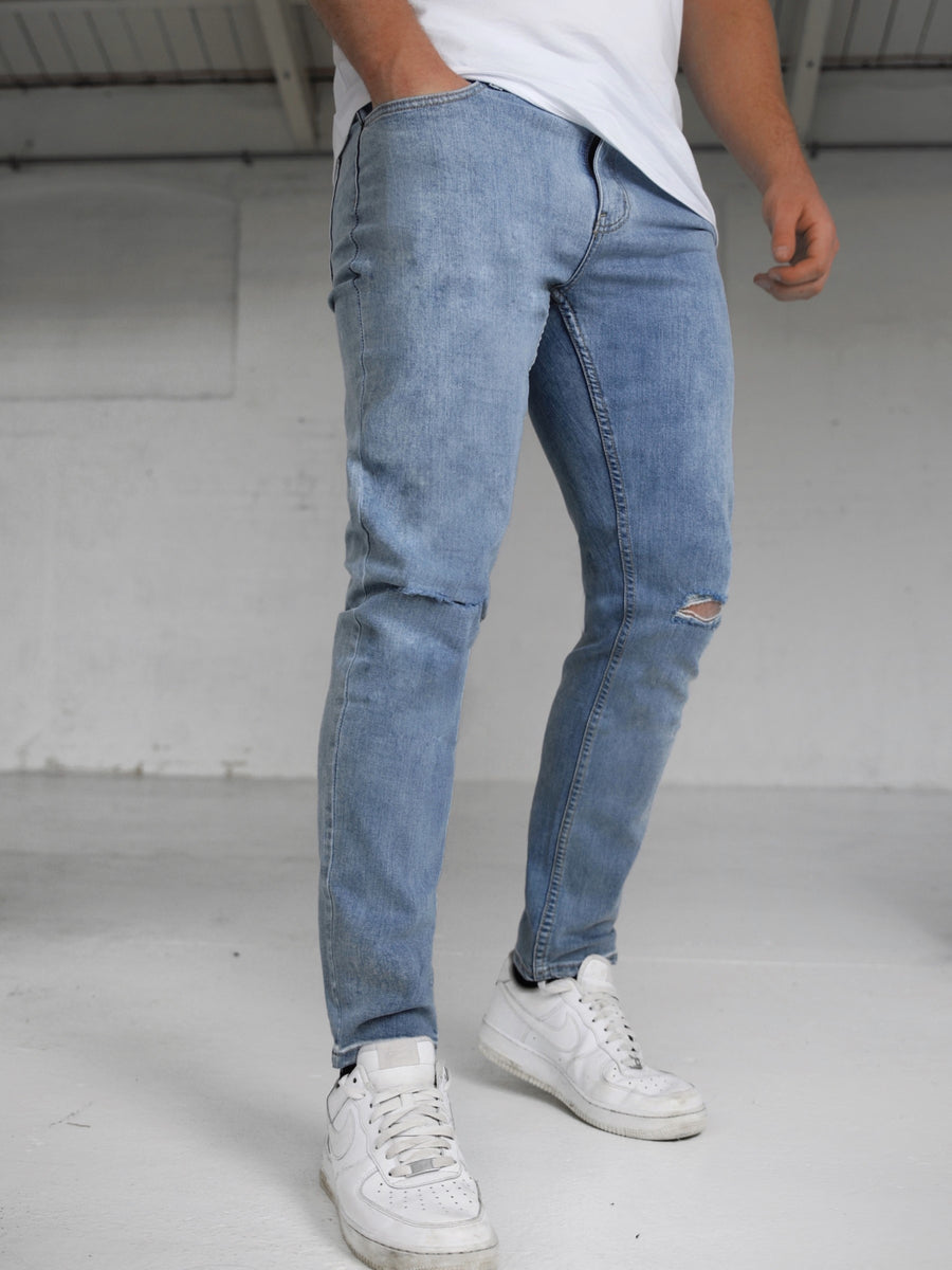 Blakely Clothing Vol. 9 Mens Blue Slim Ripped Jeans | Free delivery on ...