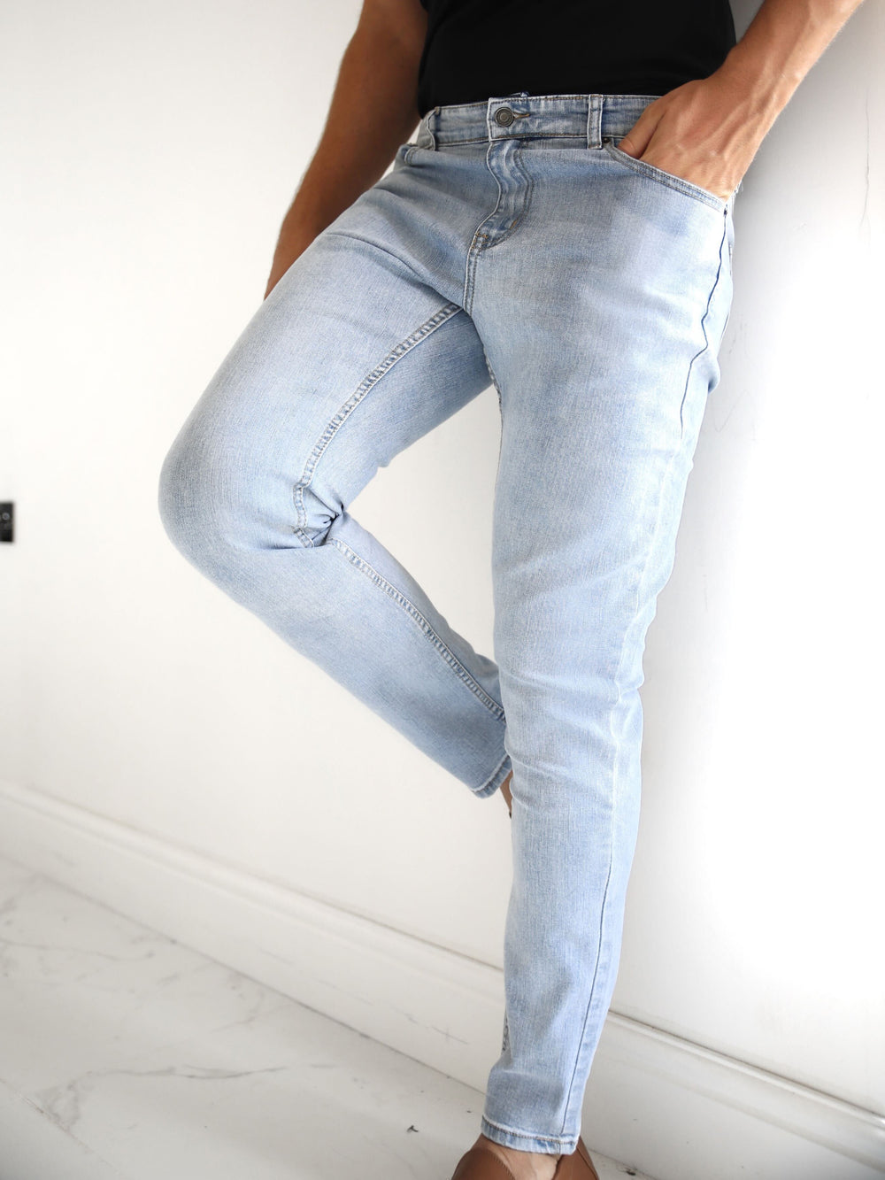 Blakely Clothing Vol. 9 Mens Light Blue Slim Jeans | Free delivery on ...