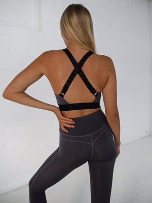 Dina Sports Bra - Charcoal