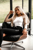 Bethan Bodysuit - White/Tan