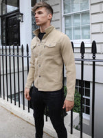 Blakely Clothing Alberta Mens Khaki Green Denim Jacket