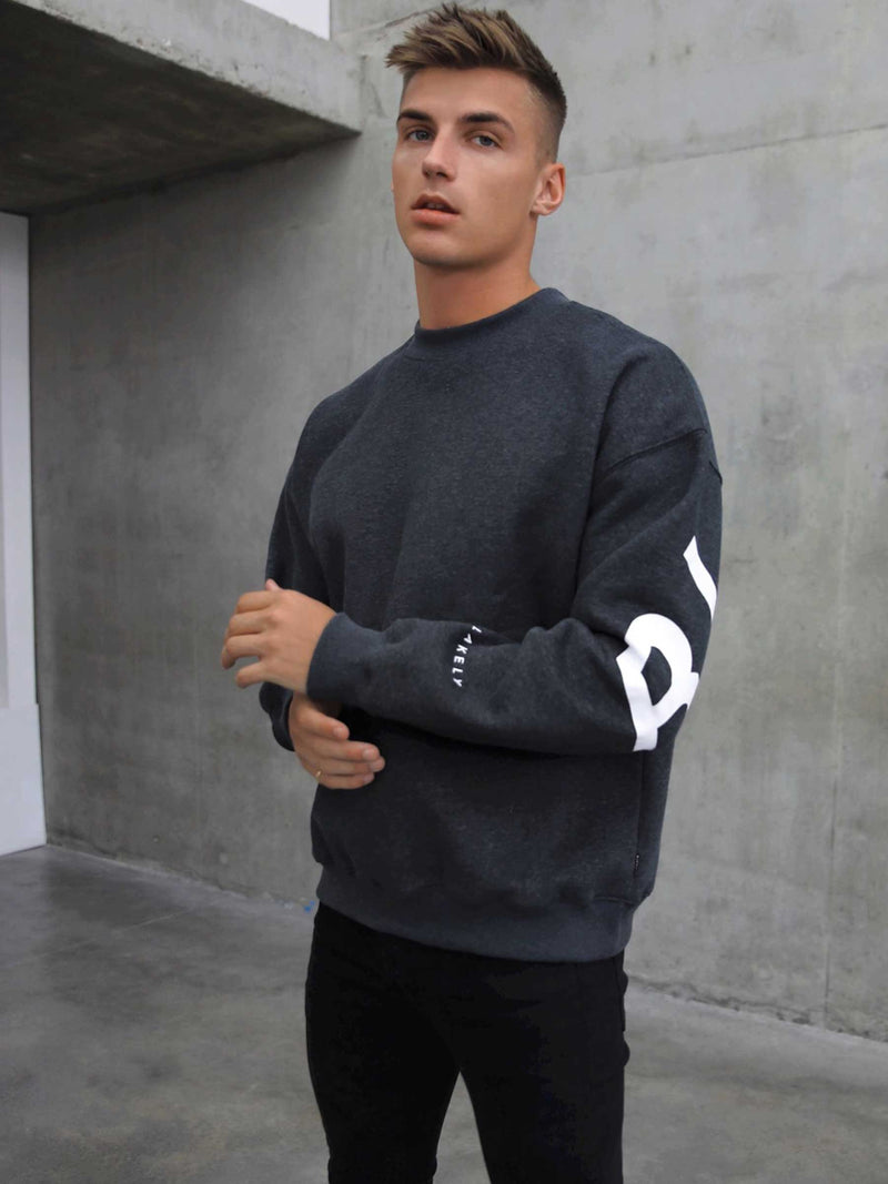 Idris Oversized Jumper - Charcoal