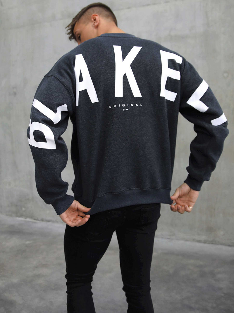 Idris Oversized Jumper - Charcoal