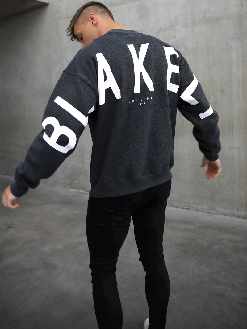 Idris Oversized Jumper - Charcoal