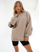 Isabel Womens Oversized Jumper Tan front facing