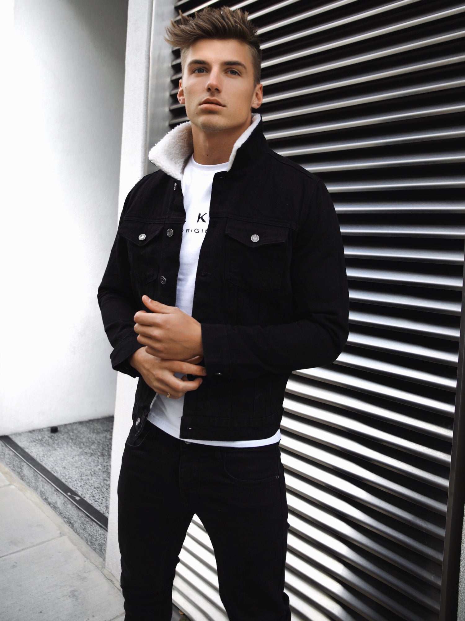 Blakely Clothing Vancouver Mens Black Denim Jacket | Free delivery on ...