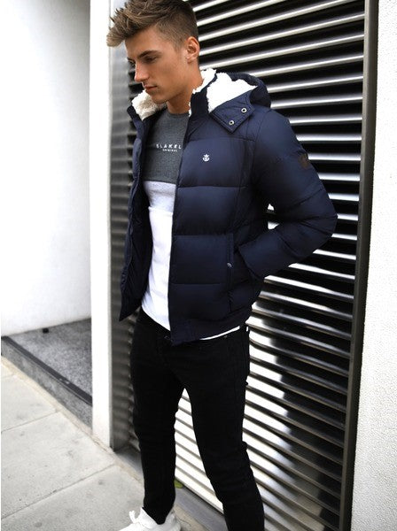 Blakely Clothing Whistler Mens Navy Puffer Coat | Free delivery on ...